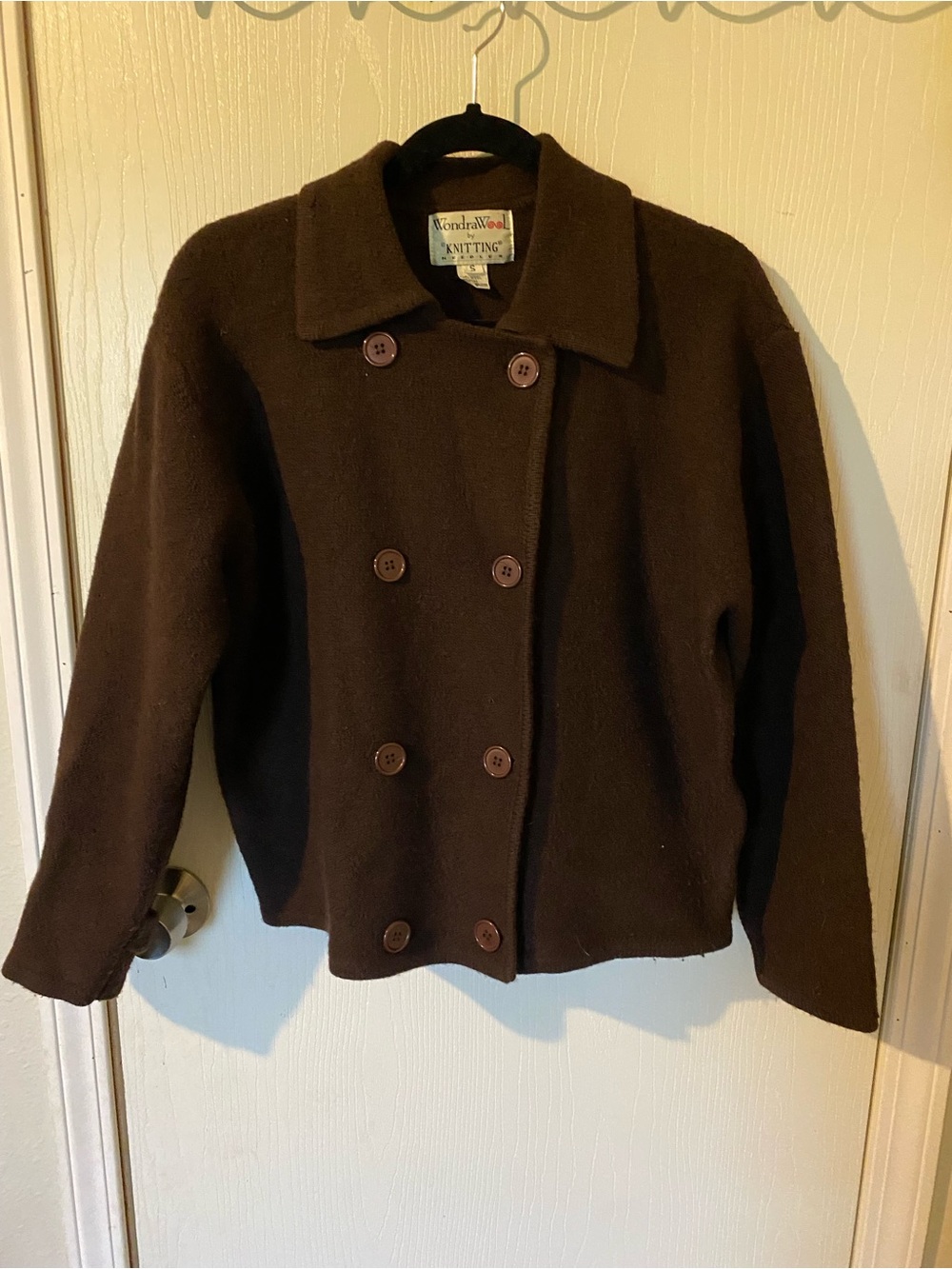 Vintage WondraWool by Knitting Needles double-breasted boiled wool jacket